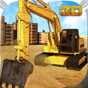 沙挖掘机驾驶员模拟器3D：工作在施工现场的重型挖掘机