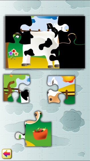 农场动物拼图游戏